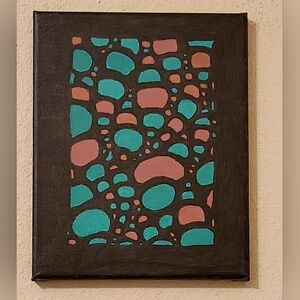 Abstract Green And Brown Acrylic Painting On Canvas Bedroom Decor Home Decor